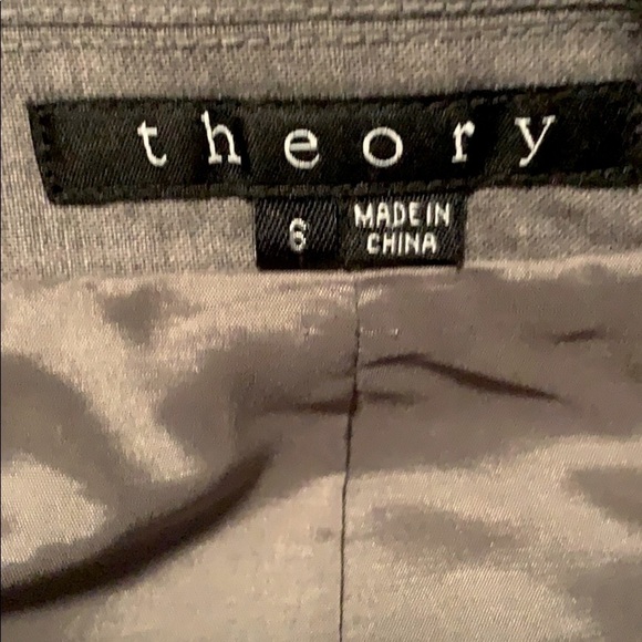 Theory Gray Single Button Blazer size 6 - Picture 6 of 7